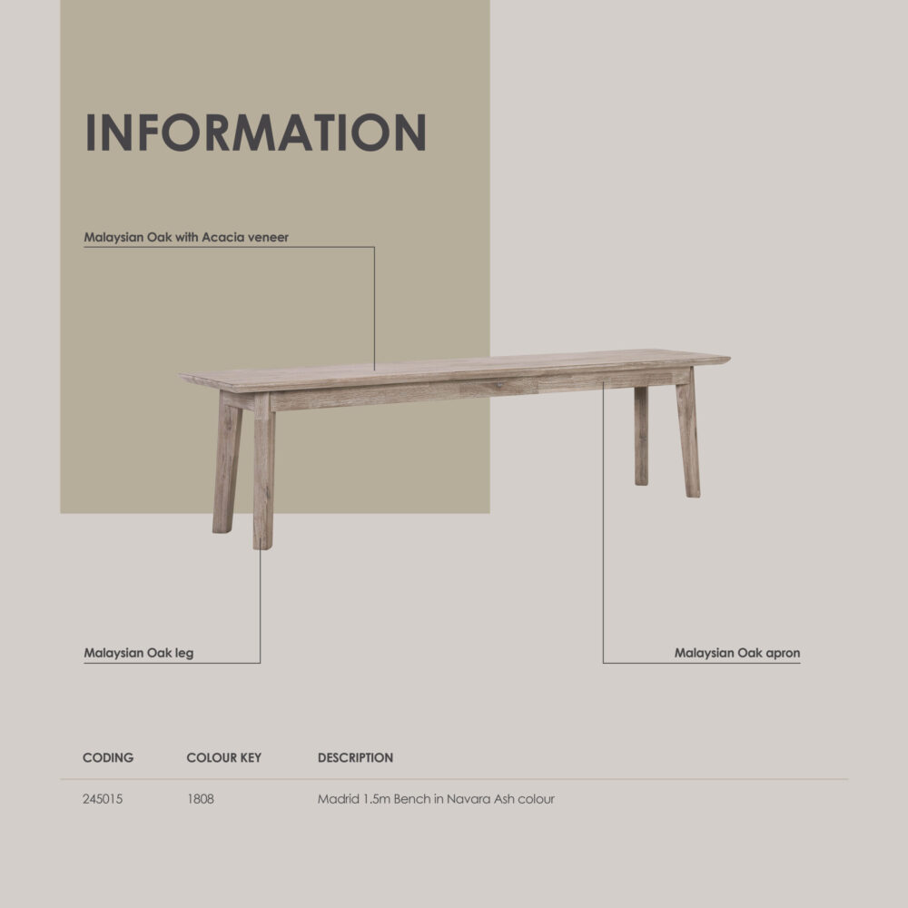 Madrid Bench 1.5m