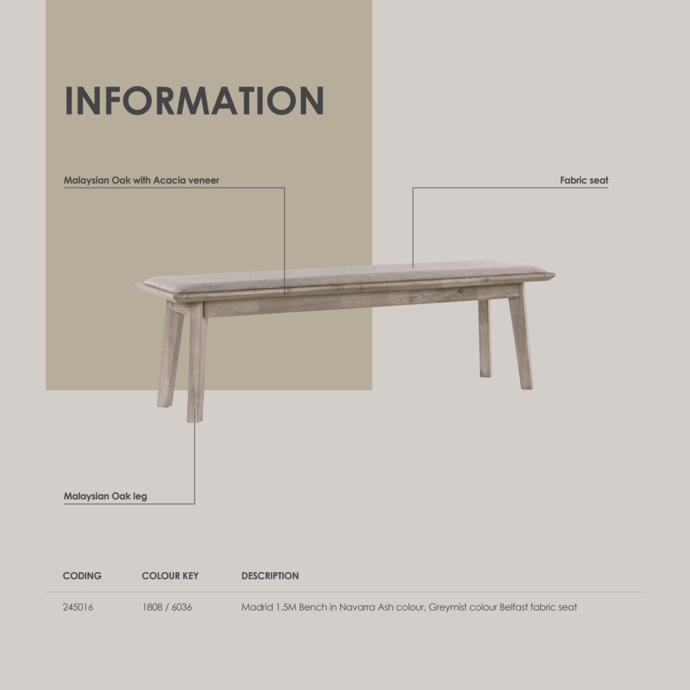 Madrid Bench 1.5m
