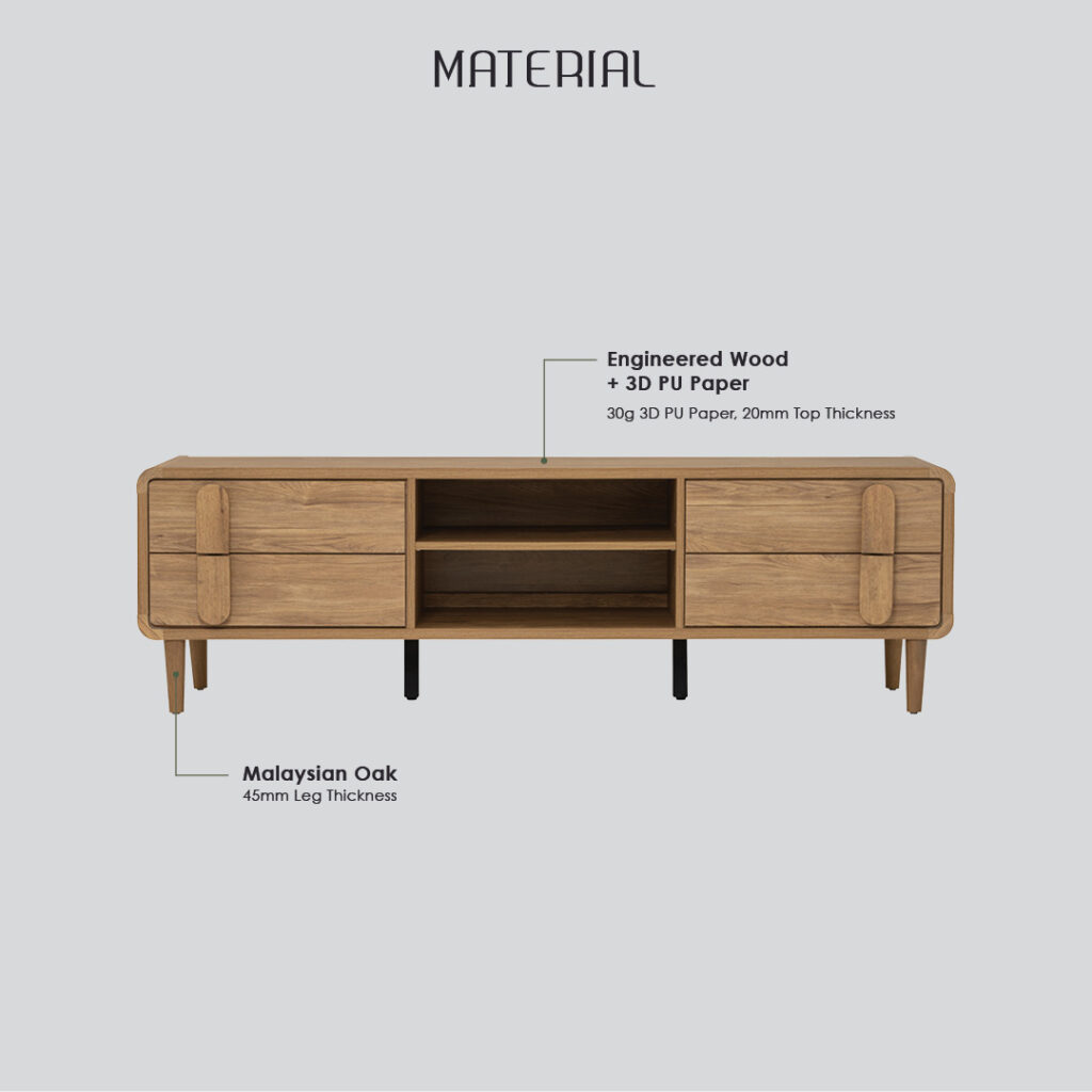 Lome TV Cabinet 1.65m