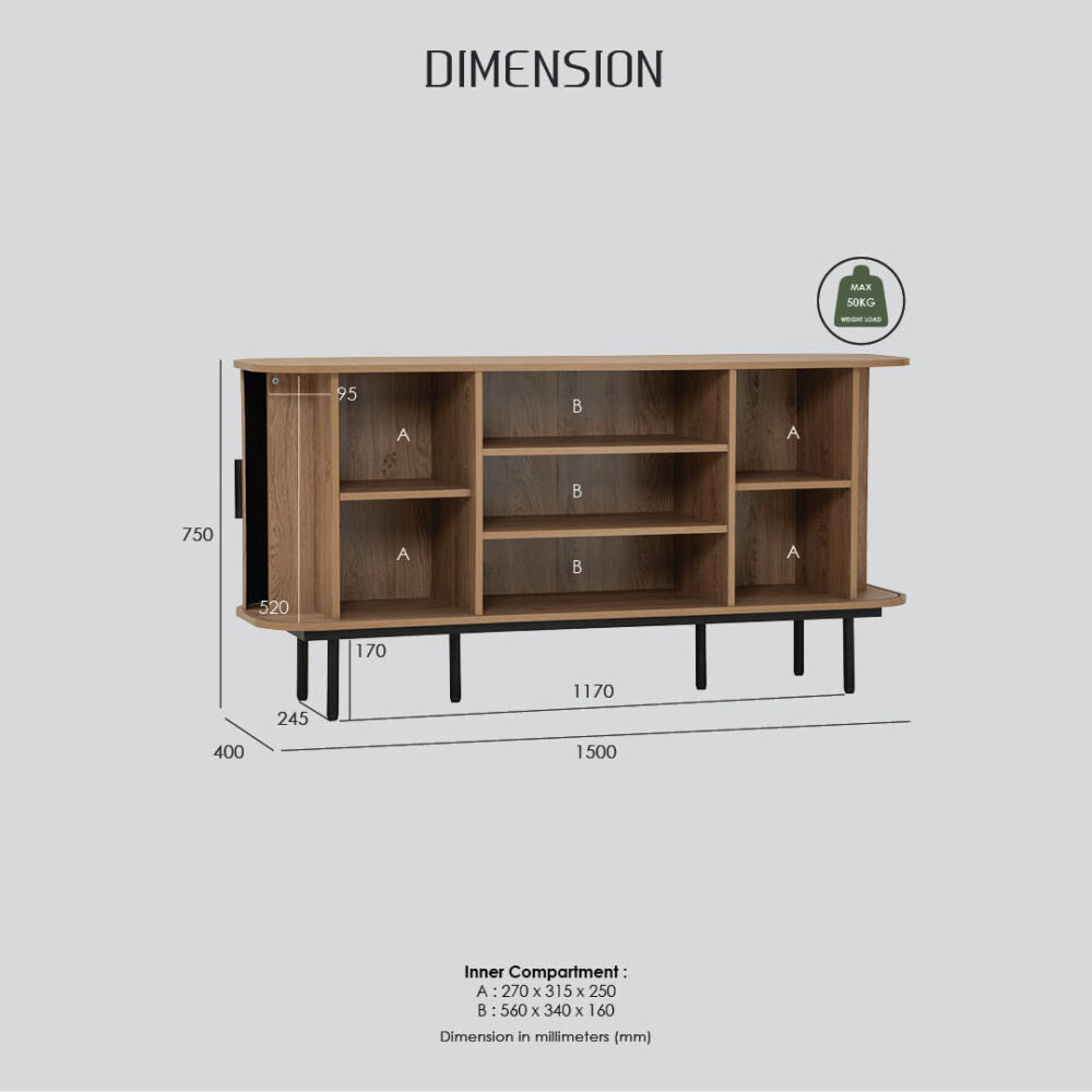 Malmo Sideboard 1.5m