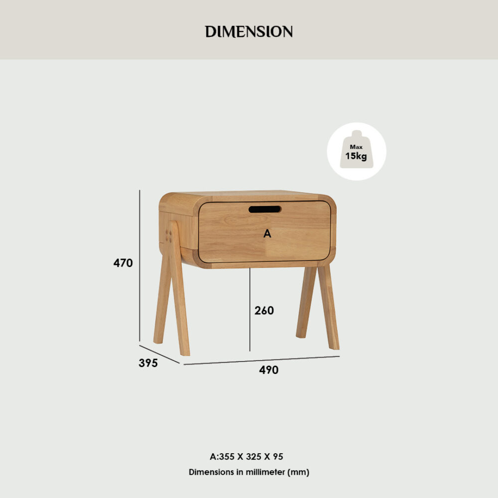 Angus Bedside Table