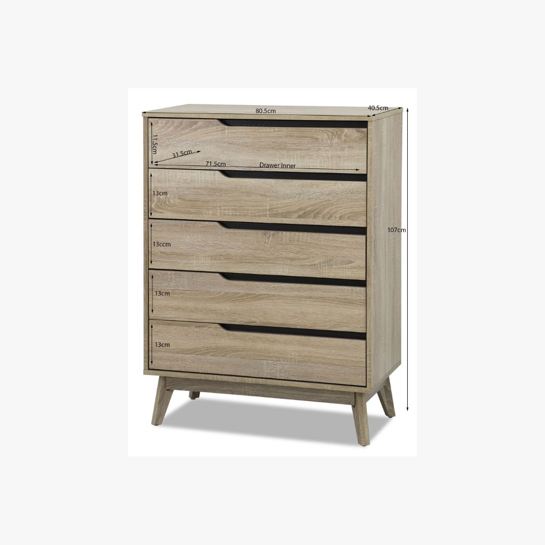 Fella 5-Drawer Chest