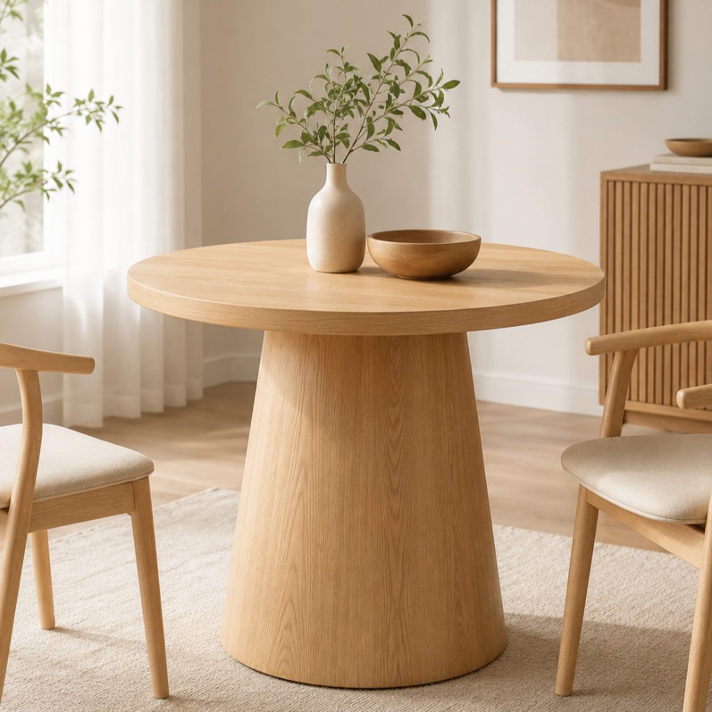 Mocha Round Dining Table