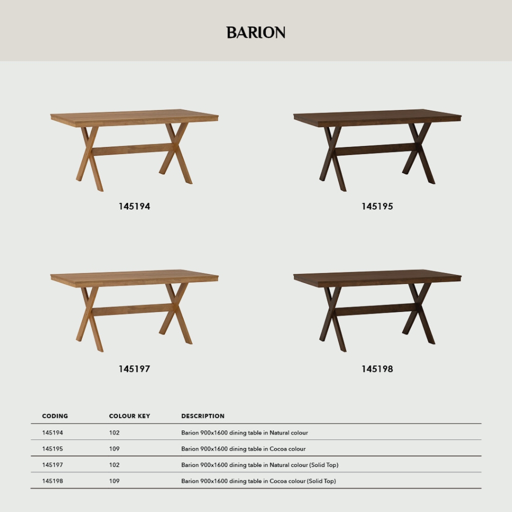 Barion Dining Table 1.6m