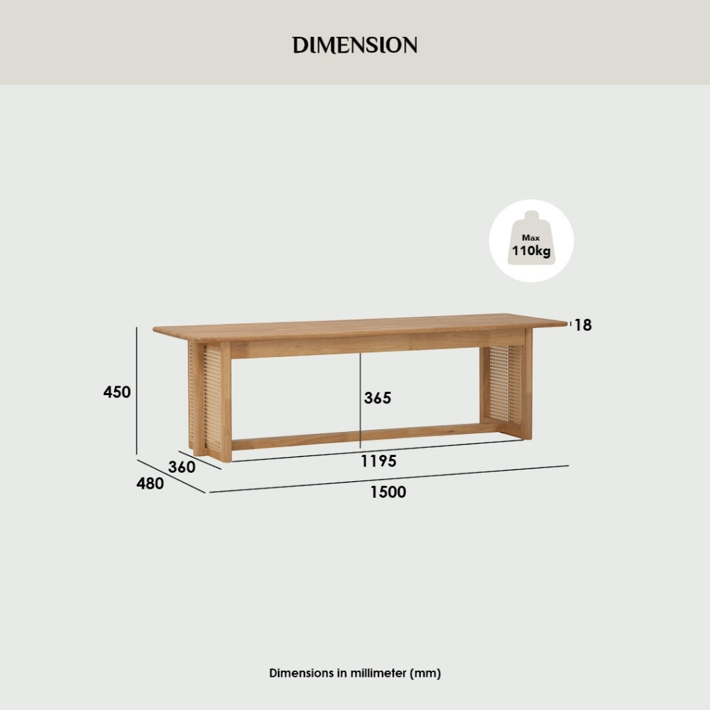 Kinto Dining Bench 1.5m