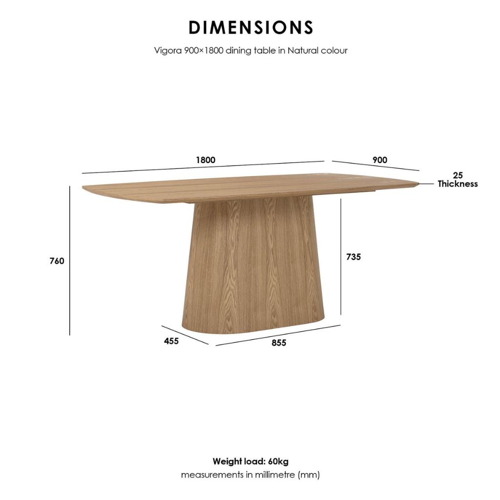 Vigora Dining Table 1.8m
