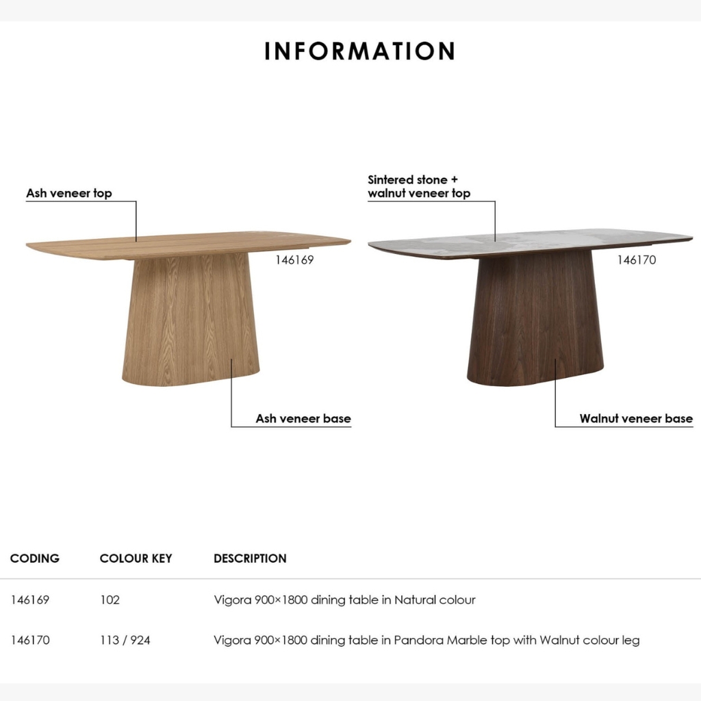 Vigora Dining Table 1.8m