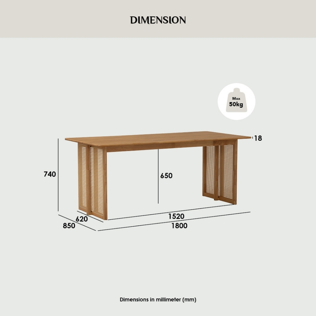 Kinto Dining Table 1.8m