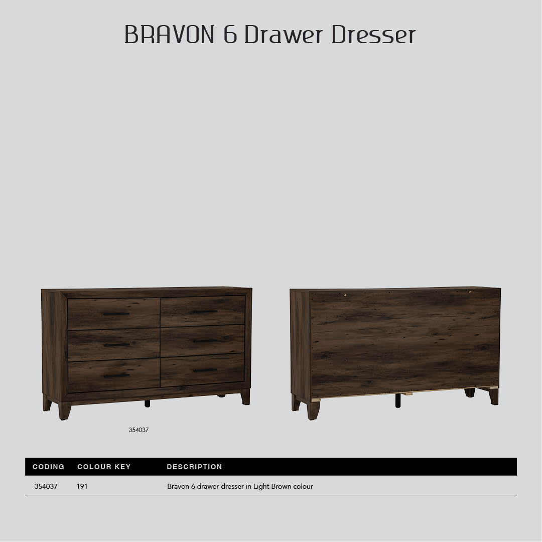 Bravon 6-Drawer Dresser Bravon 6-Drawer Dresser