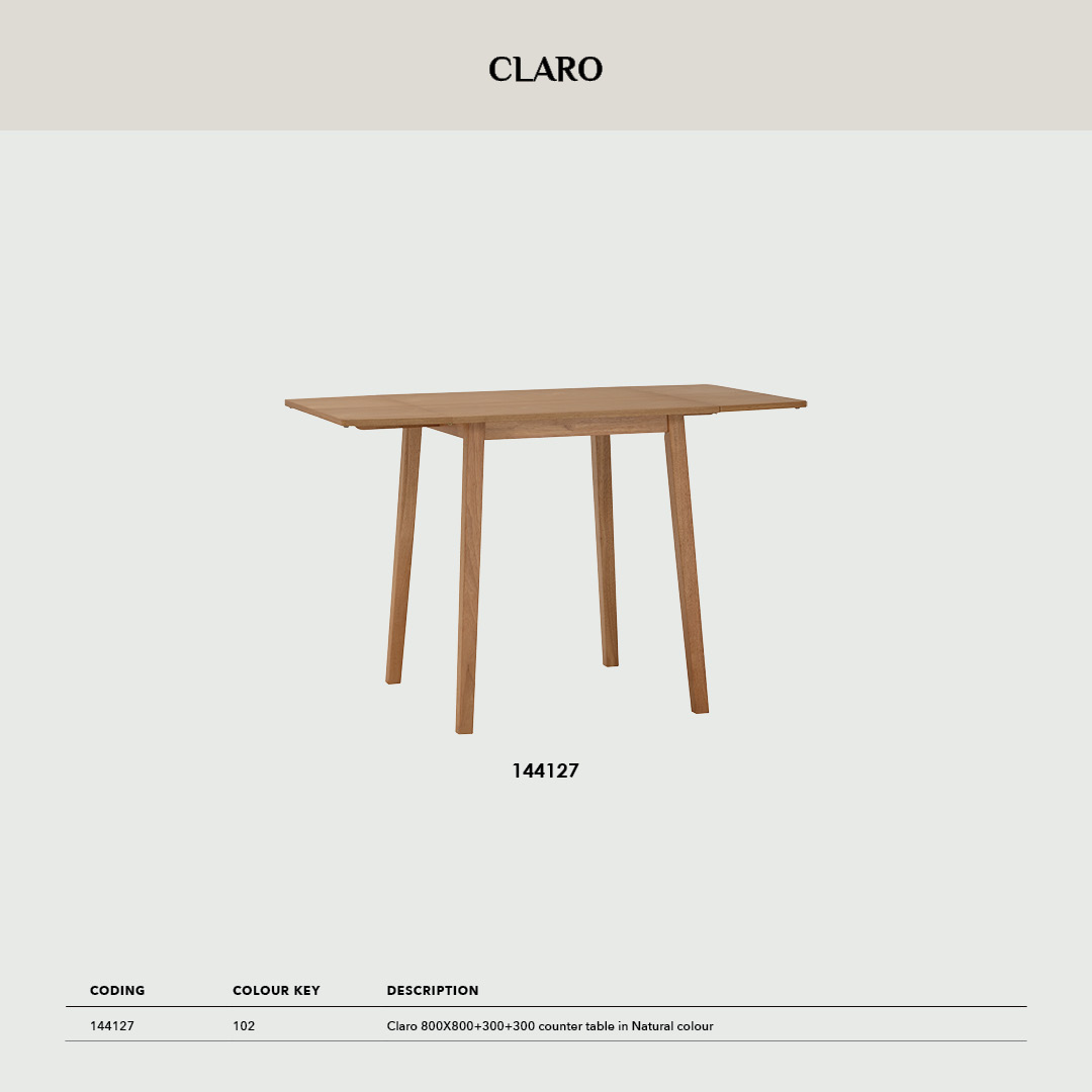 Claro Drop Leaf Counter Table 1.4m Claro Drop Leaf Counter Table 1.4m