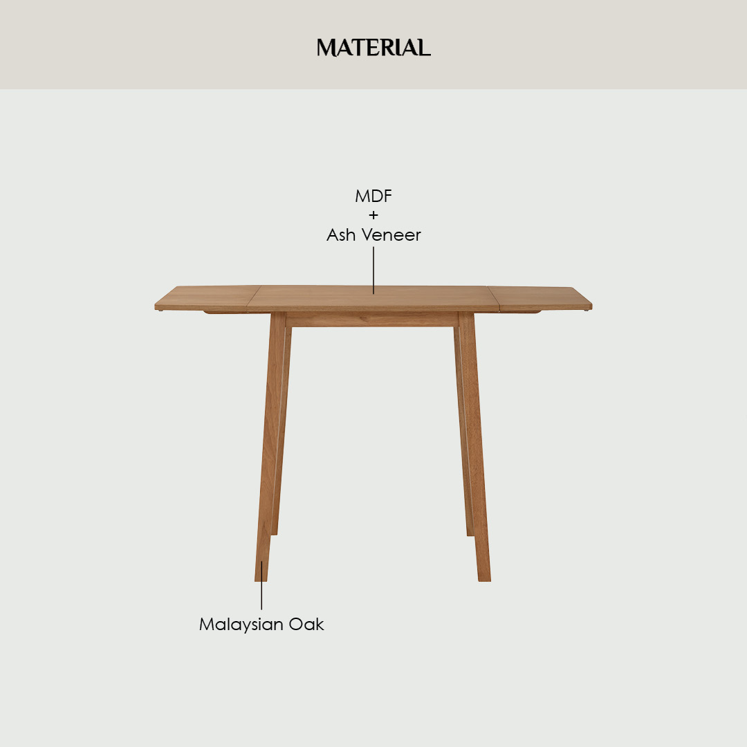 Claro Drop Leaf Counter Table 1.4m Claro Drop Leaf Counter Table 1.4m