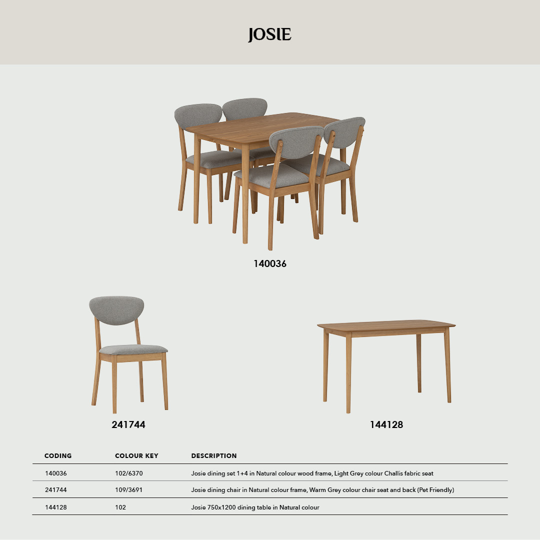 Josie Dining Set (1+4)