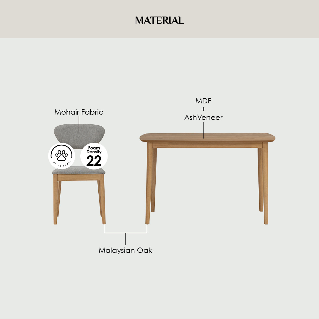 Josie Dining Set (1+4)