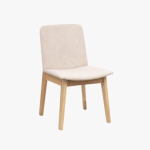 Icon III Dining Chair (Set of 2) - Fabric in Beige Colour