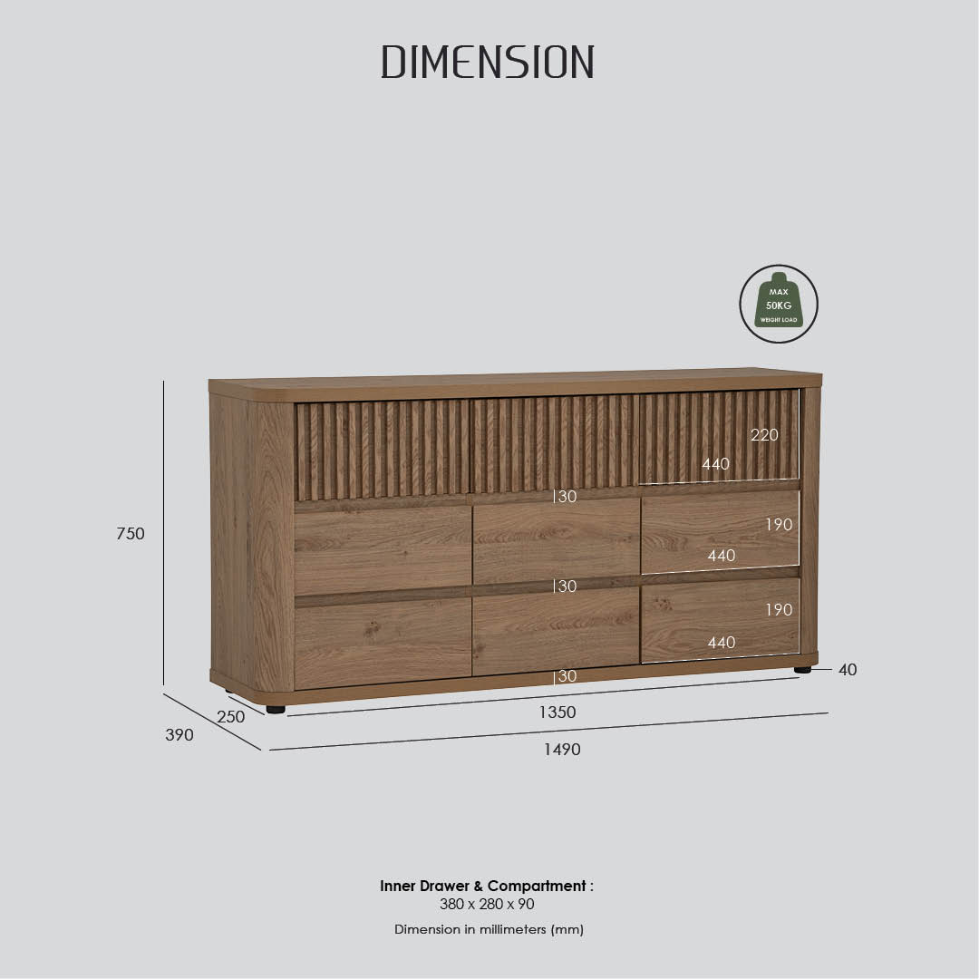 Kalmar Sideboard 1.48m Kalmar Sideboard 1.48m
