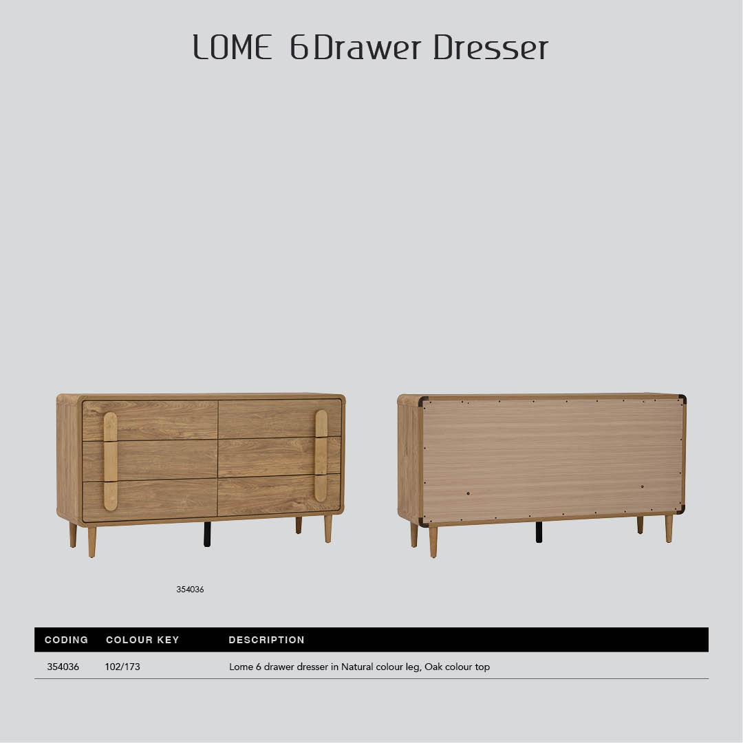 Lome 6-Drawer Dresser Lome 6-Drawer Dresser
