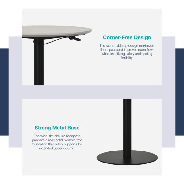 Nobi Adjustable Round Dining/Counter Table Nobi Adjustable Round Dining/Counter Table