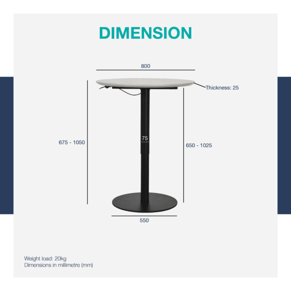 Nobi Adjustable Round Dining/Counter Table Nobi Adjustable Round Dining/Counter Table