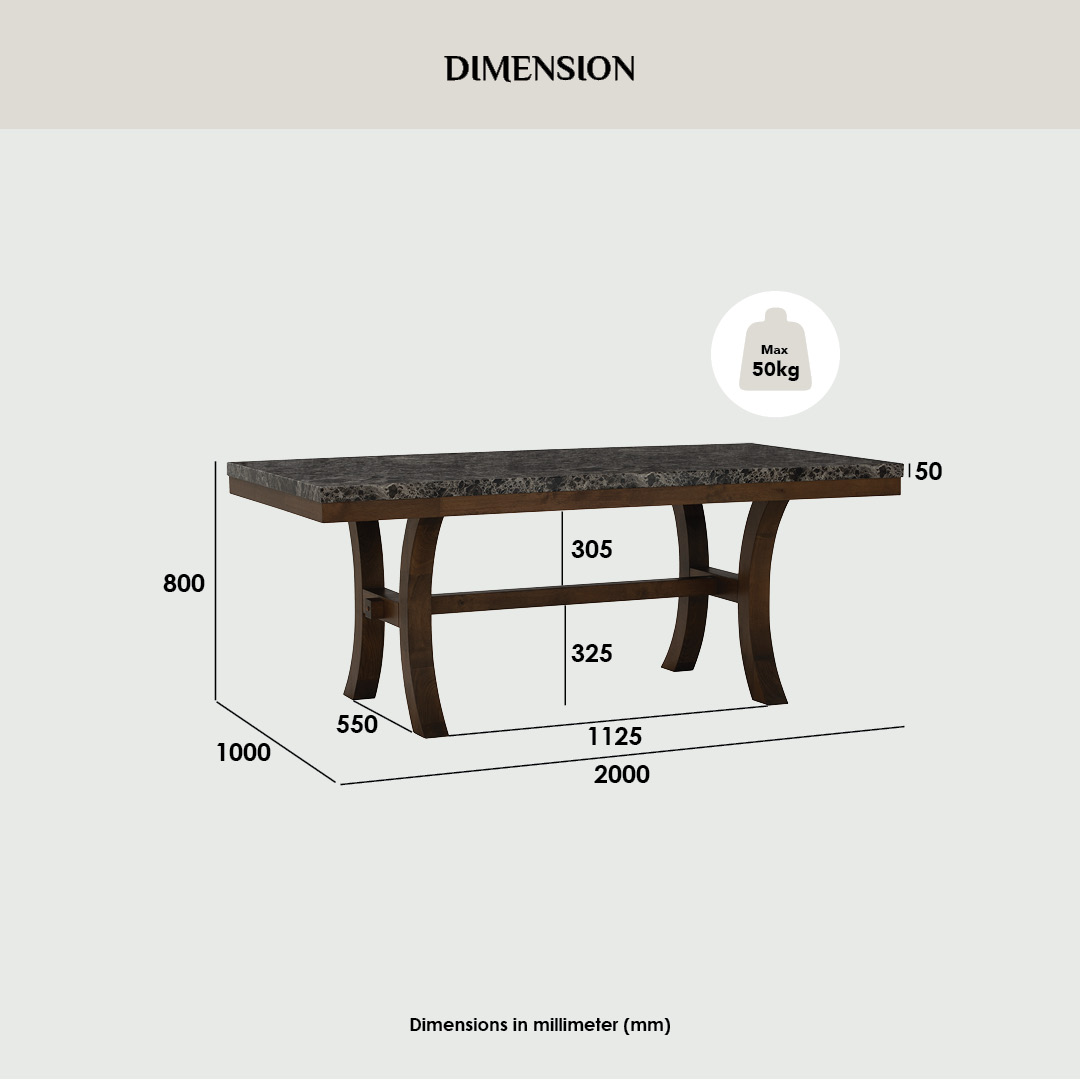 Oros Dining Table 2m Oros Dining Table 2m