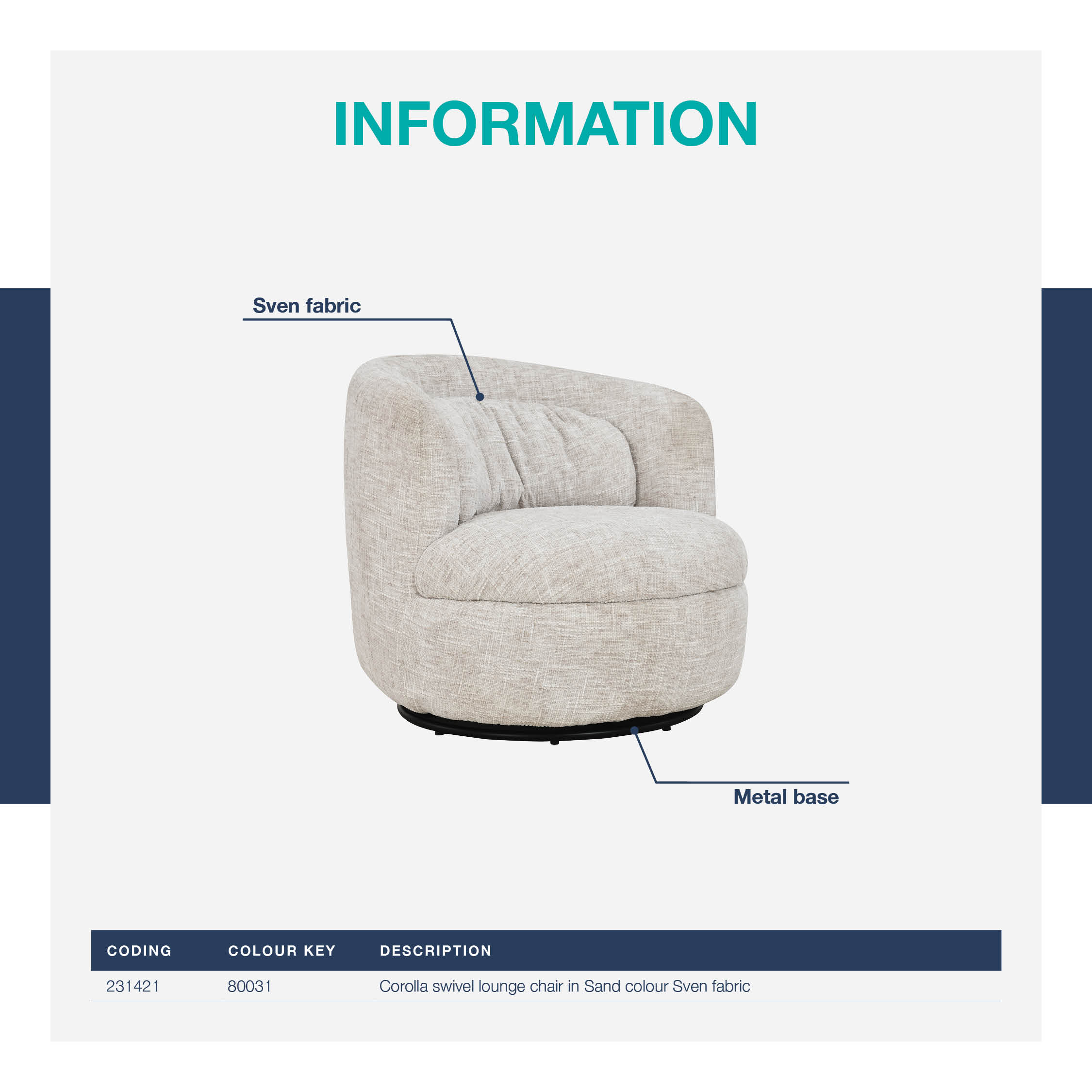 Corolla Swivel Lounge Chair Corolla Swivel Lounge Chair