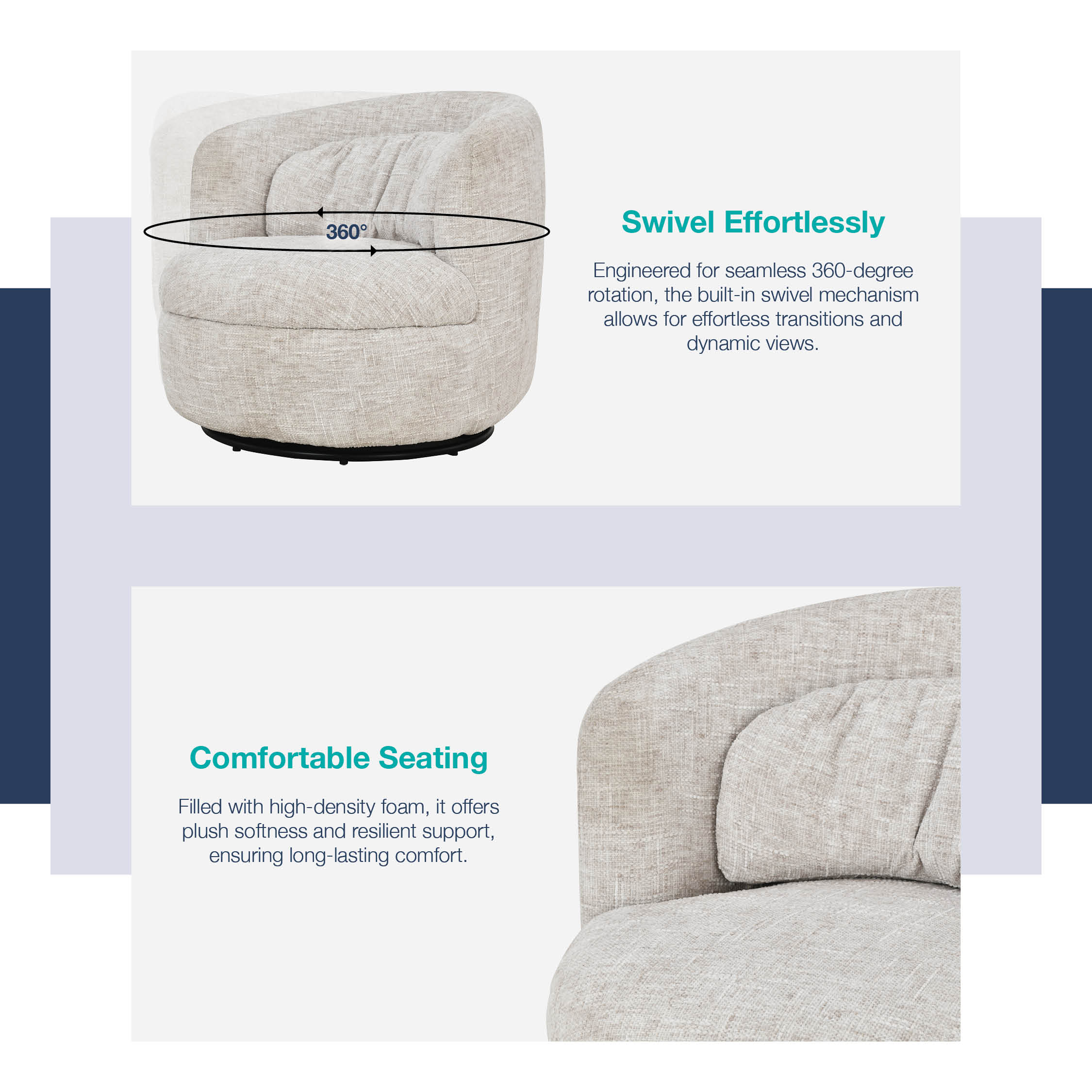 Corolla Swivel Lounge Chair Corolla Swivel Lounge Chair