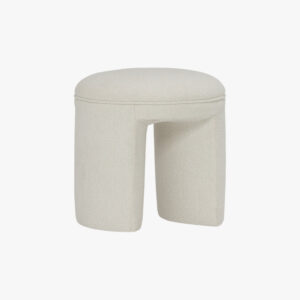 Finn Stool - Fabric In Cream White