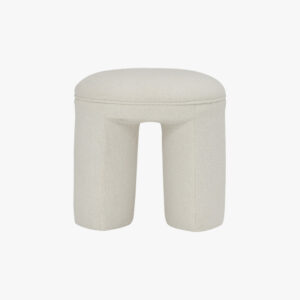 Finn Stool - Fabric In Cream White