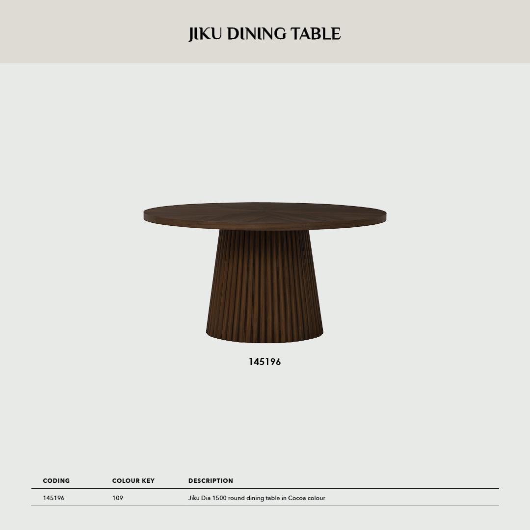 Jiku Round Dining Table 1.5m Jiku Round Dining Table 1.5m