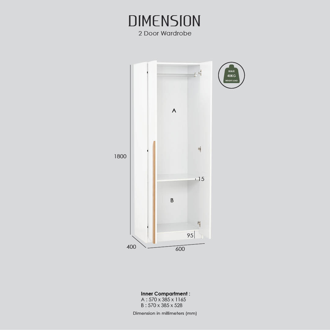 Mando 3 Door Wardrobe 1.2m Mando 3 Door Wardrobe 1.2m