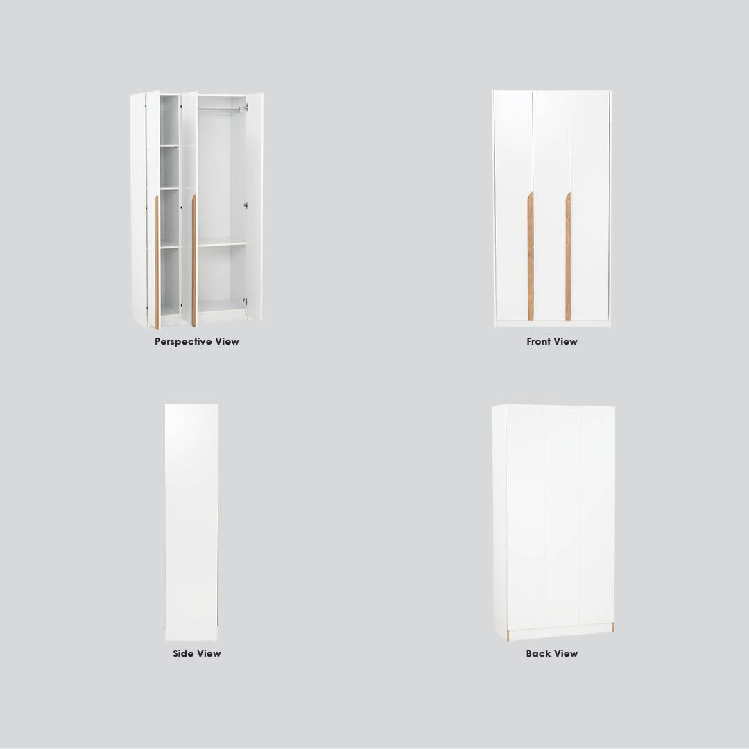 Mando 3 Door Wardrobe 1.2m Mando 3 Door Wardrobe 1.2m