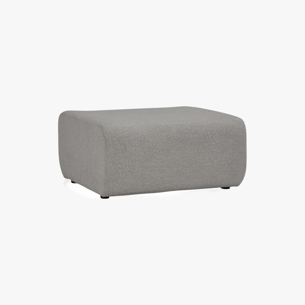Mazel Ottoman - Fabric In Grey Colour