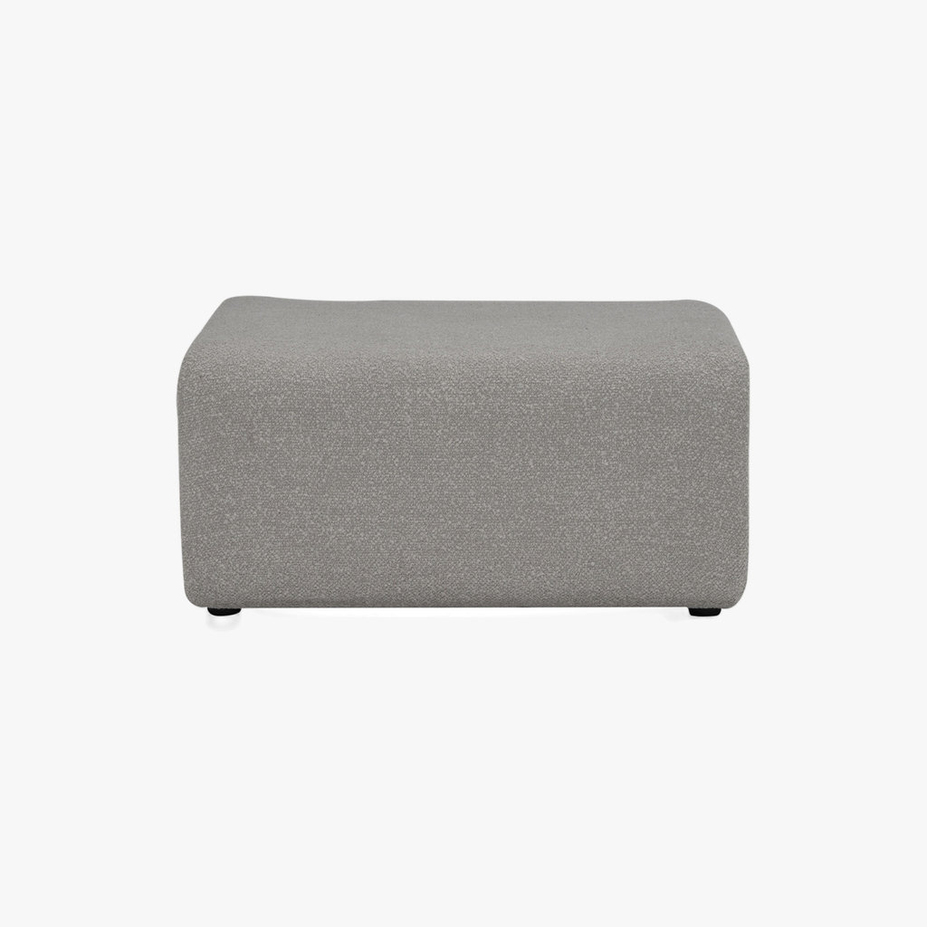 Mazel Ottoman - Fabric In Grey Colour