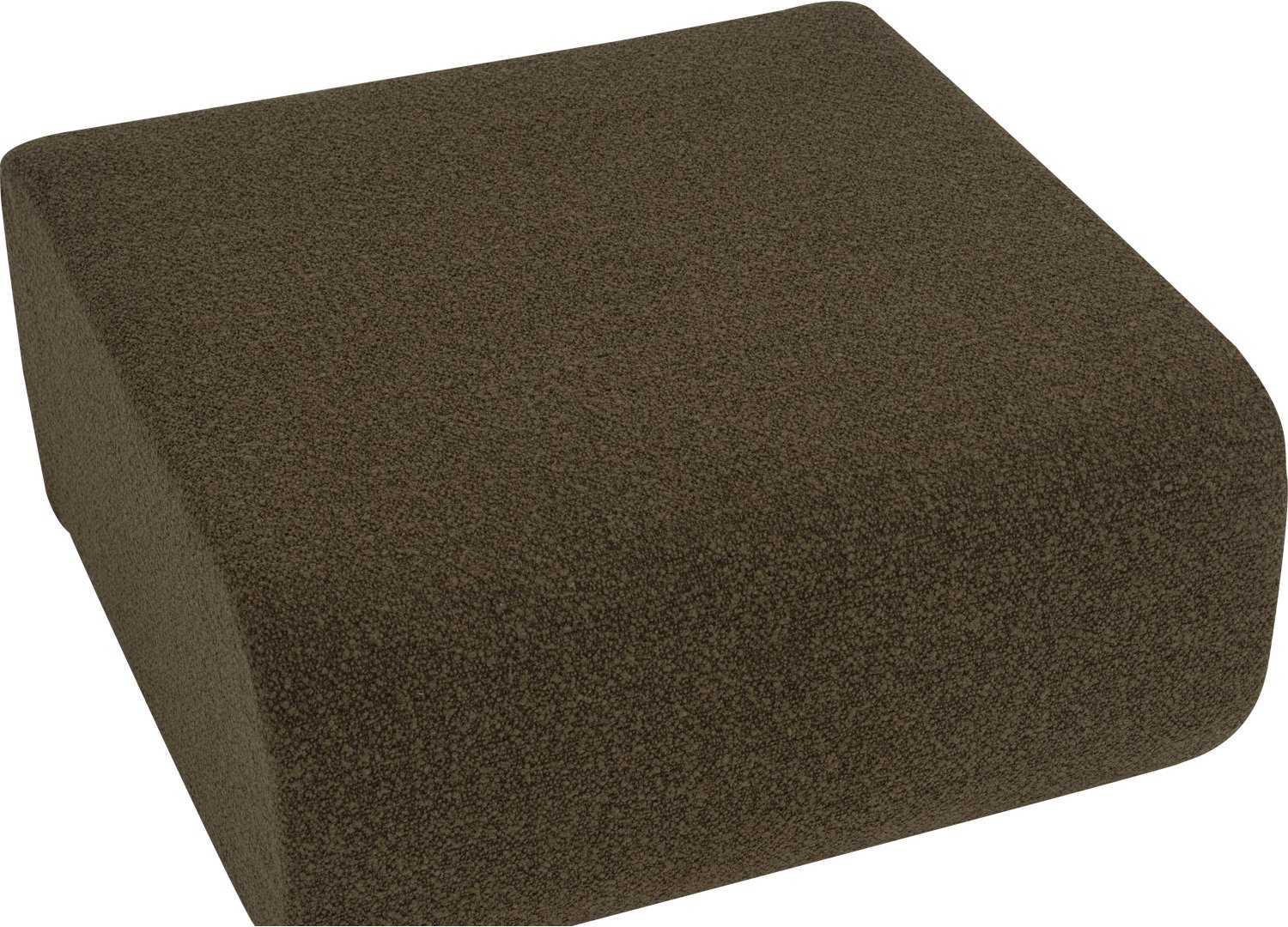 Mazel Ottoman - Fabric In Olive Green Colour