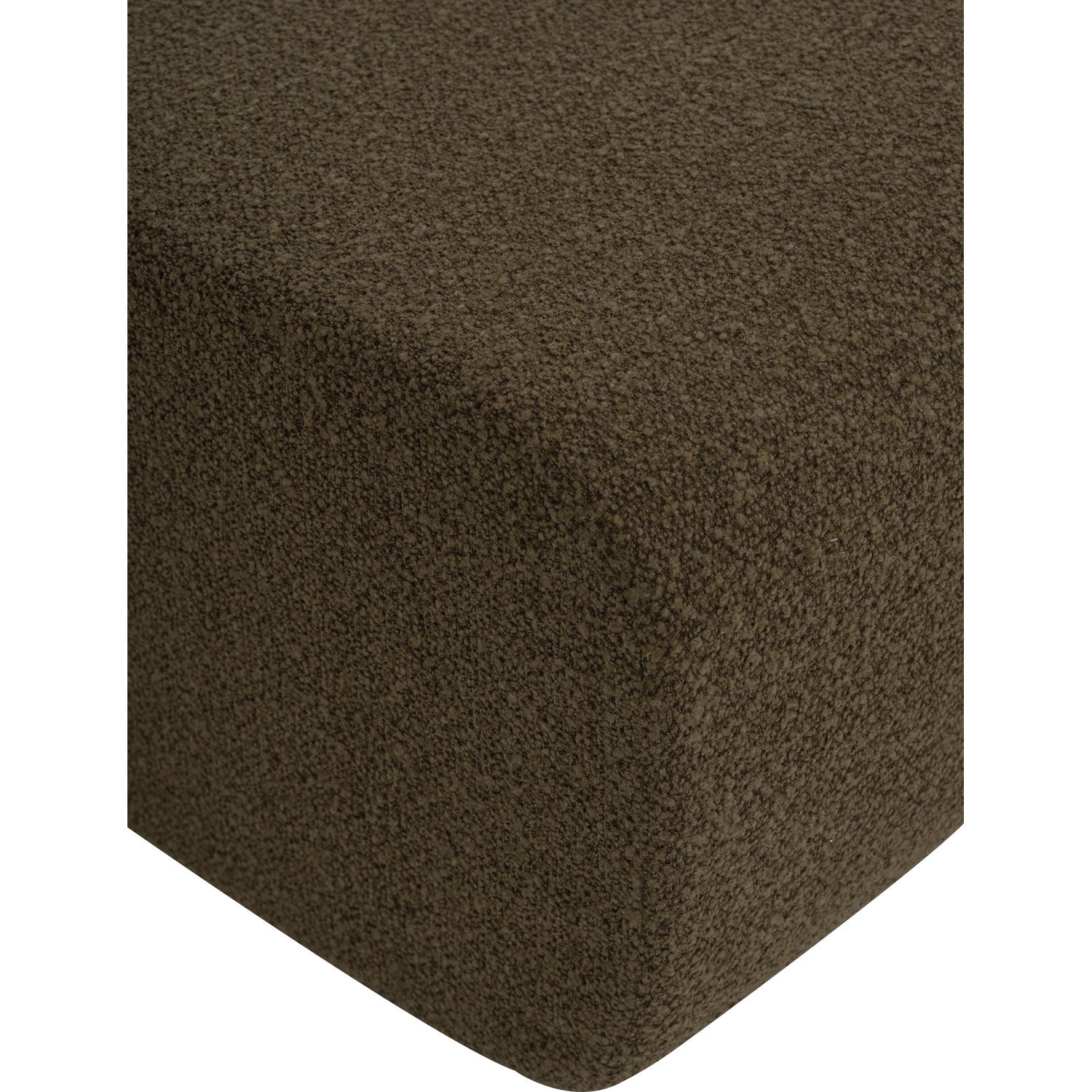Mazel Ottoman - Fabric In Olive Green Colour
