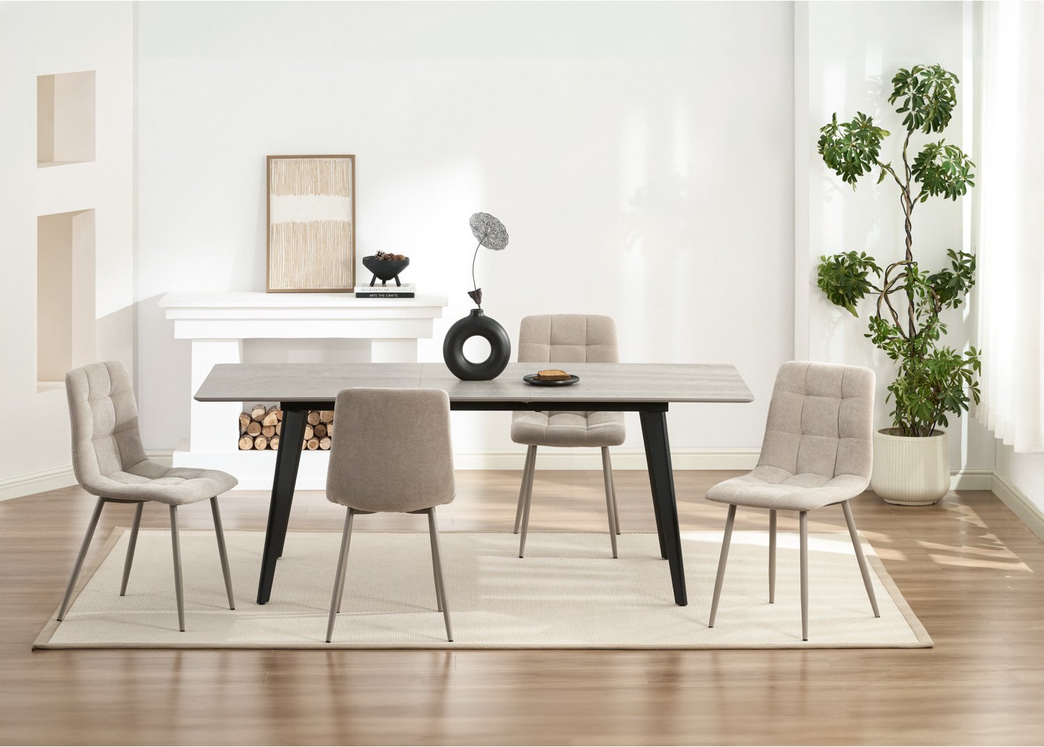 Netto Extension Dining Table 1.6/2m