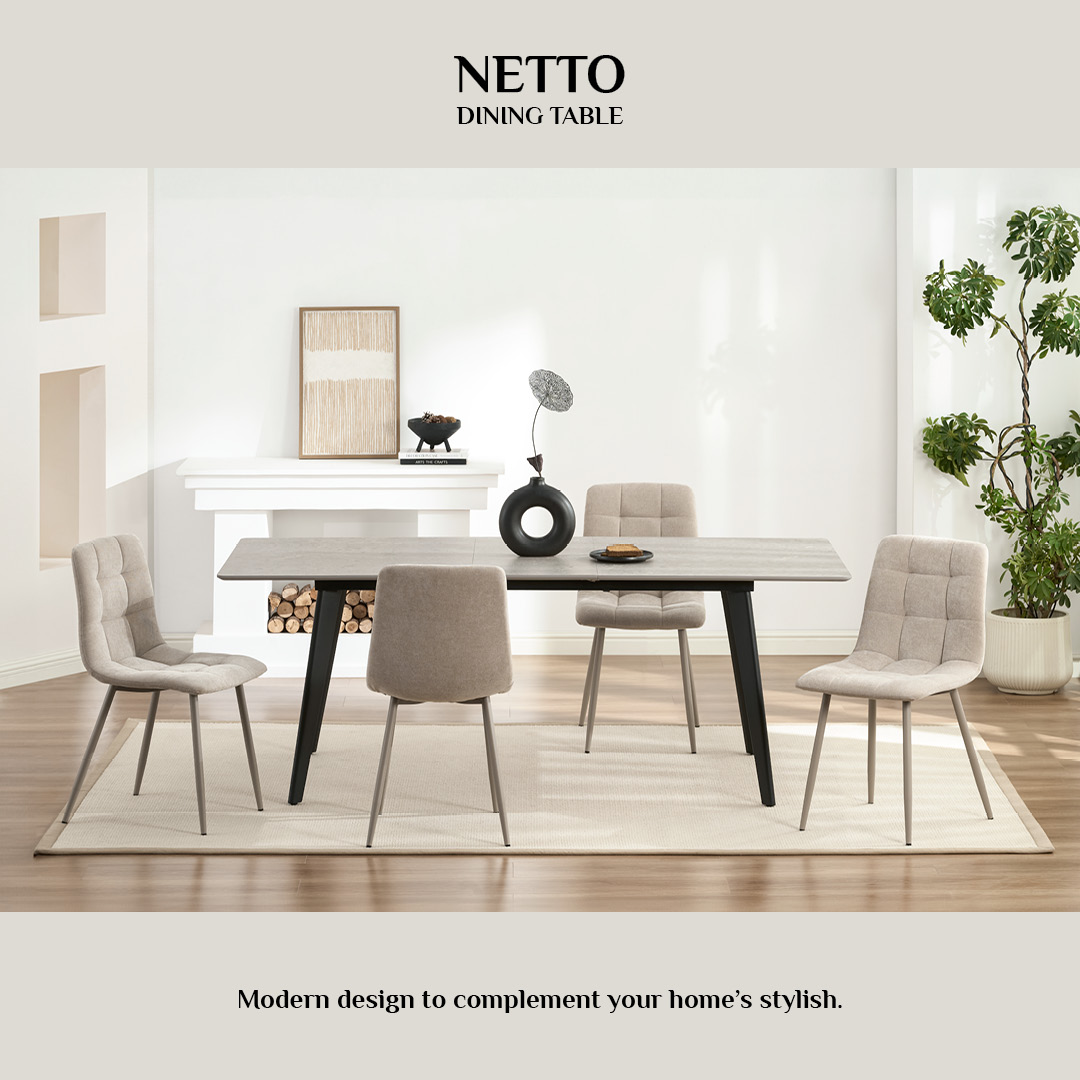 Netto Extension Dining Table 1.6/2m Netto Extension Dining Table 1.6/2m