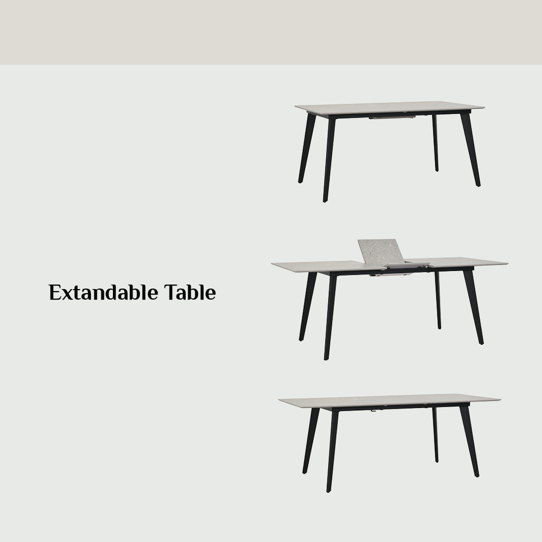 Netto Extension Dining Table 1.6/2m Netto Extension Dining Table 1.6/2m