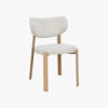 Sierra II Dining Chair (Set of 2) - Natural Fabric In Beige Colour