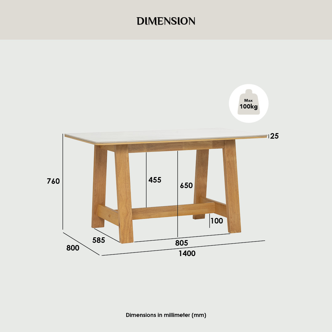 Trenton Dining Table 1.4m Trenton Dining Table 1.4m