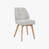Vidia Dining Chair (Set of 2) - Natural Fabric In Beige Colour