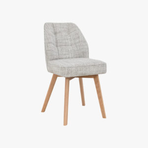 Vidia Dining Chair (Set of 2) - Natural Fabric In Beige Colour