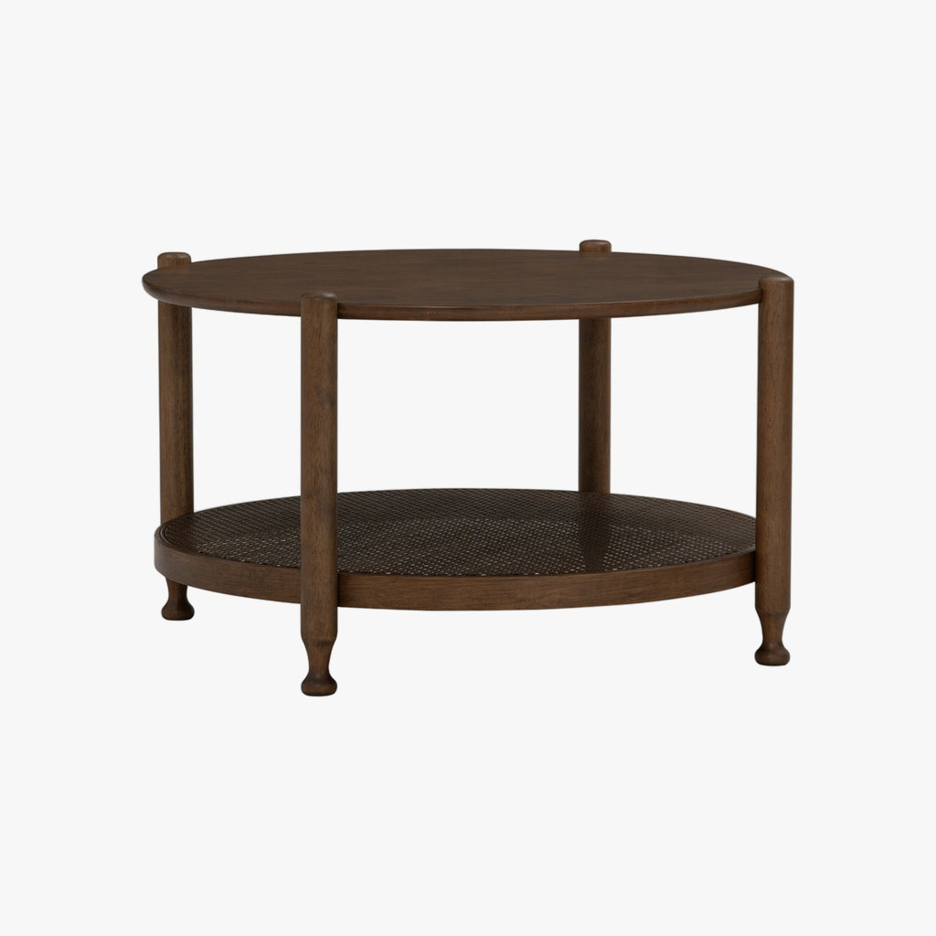 Willow Round Coffee Table - Cocoa