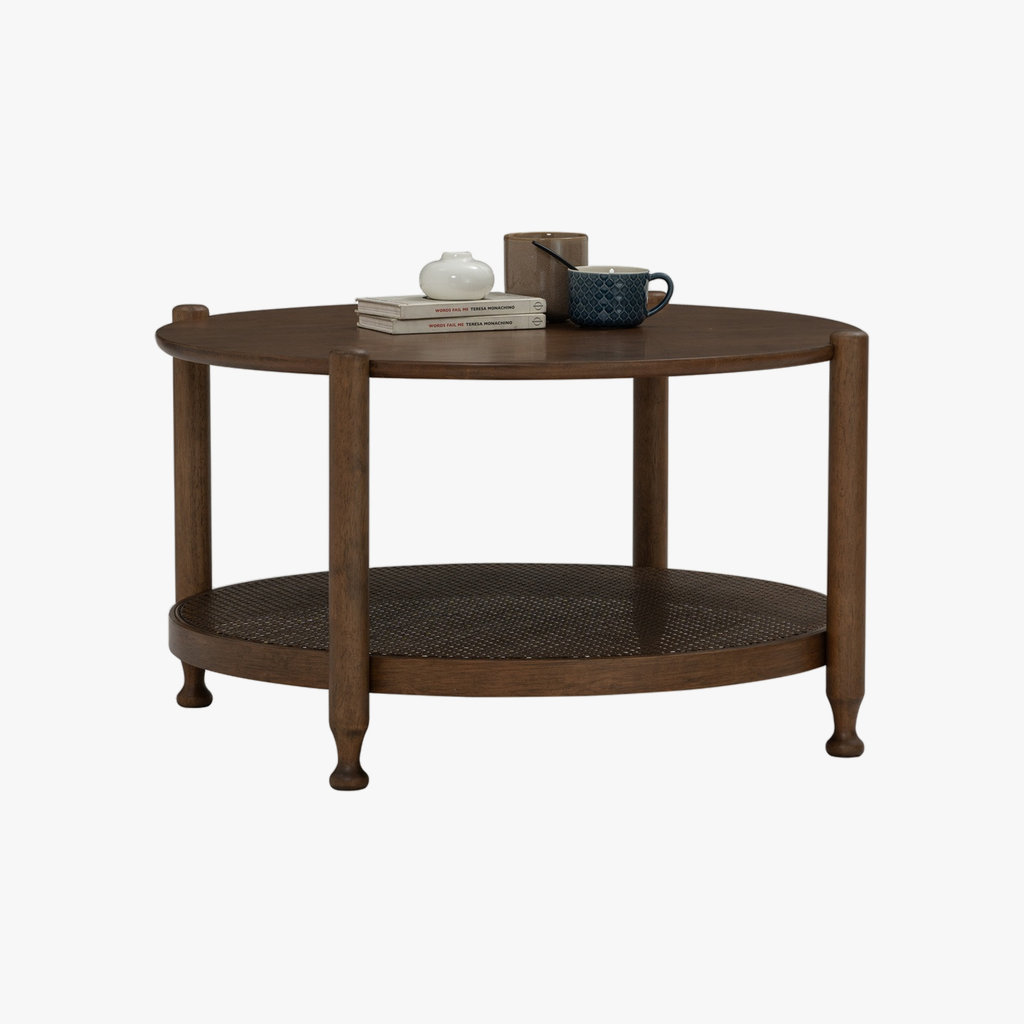Willow Round Coffee Table - Cocoa