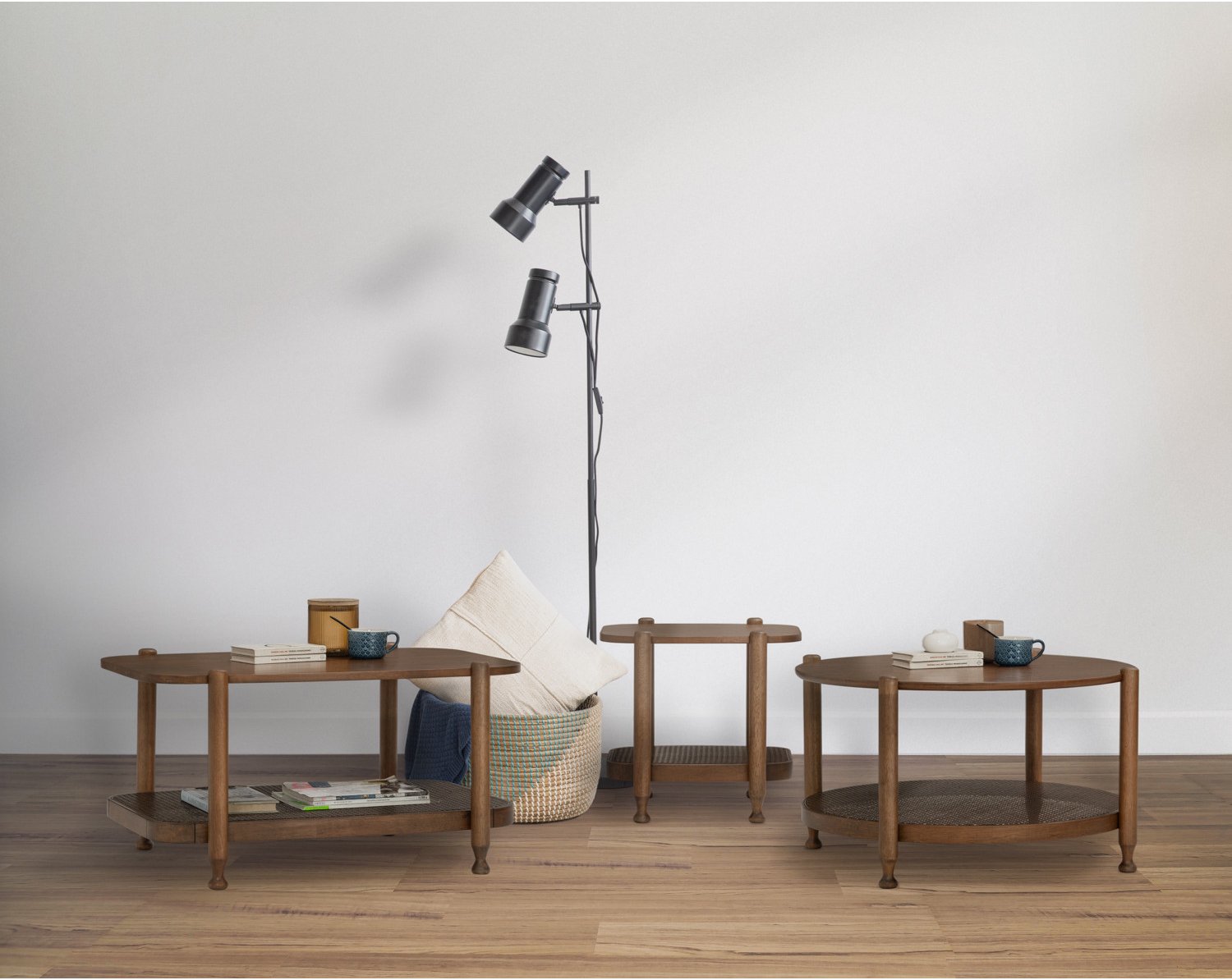 Willow Round Coffee Table - Cocoa
